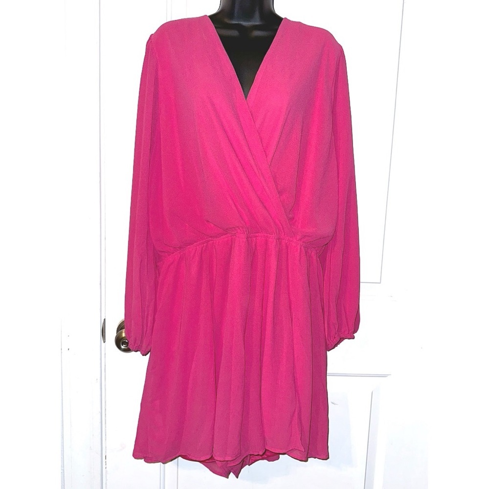 GeeGee hot pink long sleeve Romper